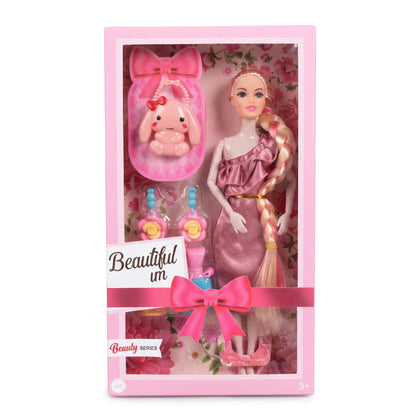 👑 دمية الأميرة مع إكسسوارات فاخرة – 💖