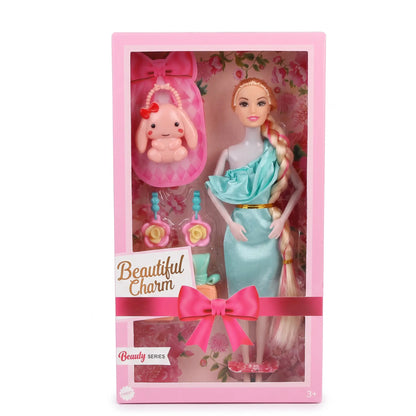 👑 دمية الأميرة مع إكسسوارات فاخرة – 💖